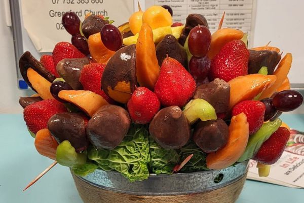 Fruit covered in chocolate