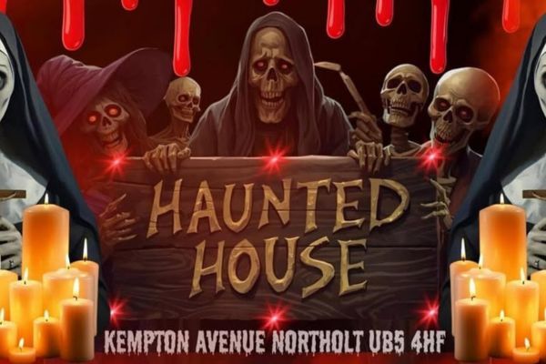 Halloween ghouls and skeletons.